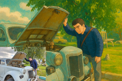 Ghiblification — новый тренд интернета — Разглядываем раритетные авто на выставке в Конаковских конюшнях — фото